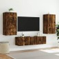 vidaXL 4-tlg. Wohnwand mit LED-Beleuchtung Räuchereiche Holzwerkstoff vidaXL 4-tlg. Wohnwand mit LED-Beleuchtung Räuchereiche Holzwerkstoff
