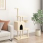 vidaXL Kratzbaum mit Sisal-Kratzsäulen Creme 131 cm vidaXL Kratzbaum mit Sisal-Kratzsäulen Creme 131 cm