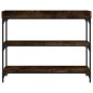 vidaXL Konsolentisch mit Ablagen Räuchereiche 100x30x80 cm vidaXL Konsolentisch mit Ablagen Räuchereiche 100x30x80 cm