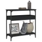 vidaXL Konsolentisch mit Ablage Schwarz 75x29x75cm Holzwerkstoff vidaXL Konsolentisch mit Ablage Schwarz 75x29x75cm Holzwerkstoff