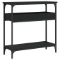 vidaXL Konsolentisch mit Ablage Schwarz 75x29x75cm Holzwerkstoff vidaXL Konsolentisch mit Ablage Schwarz 75x29x75cm Holzwerkstoff