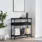 vidaXL Konsolentisch mit Ablage Schwarz 75x29x75cm Holzwerkstoff vidaXL Konsolentisch mit Ablage Schwarz 75x29x75cm Holzwerkstoff