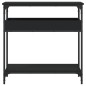 vidaXL Konsolentisch mit Ablage Schwarz 75x29x75cm Holzwerkstoff vidaXL Konsolentisch mit Ablage Schwarz 75x29x75cm Holzwerkstoff
