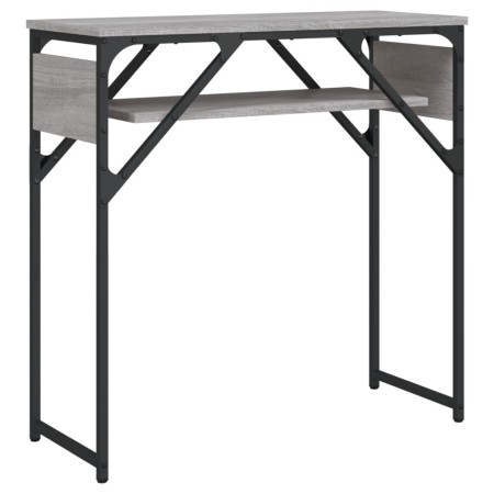 vidaXL Konsolentisch mit Ablage Grau Sonoma 75x30x75cm Holzwerkstoff