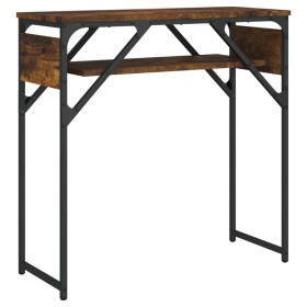 vidaXL Konsolentisch mit Ablage Räuchereiche 75x30x75cm Holzwerkstoff