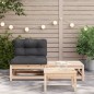 vidaXL Gartensofa ohne Armlehnen mit Kissen und Hocker vidaXL Gartensofa ohne Armlehnen mit Kissen und Hocker