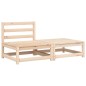 vidaXL Gartensofa ohne Armlehnen mit Kissen und Hocker vidaXL Gartensofa ohne Armlehnen mit Kissen und Hocker