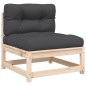 vidaXL Gartensofa ohne Armlehnen mit Kissen und Hocker vidaXL Gartensofa ohne Armlehnen mit Kissen und Hocker