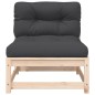 vidaXL Gartensofa ohne Armlehnen mit Kissen und Hocker vidaXL Gartensofa ohne Armlehnen mit Kissen und Hocker