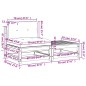 vidaXL Gartensofa ohne Armlehnen mit Kissen und Hocker vidaXL Gartensofa ohne Armlehnen mit Kissen und Hocker