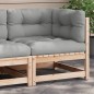 vidaXL Garten-Ecksofa mit Kissen Massivholz Kiefer vidaXL Garten-Ecksofa mit Kissen Massivholz Kiefer