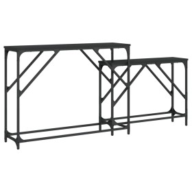 vidaXL Konsolentische 2 Stk. Schwarz Holzwerkstoff