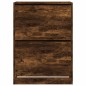 vidaXL Schuhschrank mit 2 Klappen Räuchereiche 80x42x108 cm vidaXL Schuhschrank mit 2 Klappen Räuchereiche 80x42x108 cm