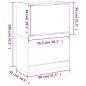vidaXL Schuhschrank mit 2 Klappen Räuchereiche 80x42x108 cm vidaXL Schuhschrank mit 2 Klappen Räuchereiche 80x42x108 cm