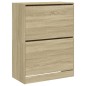 vidaXL Schuhschrank mit 2 Klappen Sonoma-Eiche 80x42x108 cm vidaXL Schuhschrank mit 2 Klappen Sonoma-Eiche 80x42x108 cm