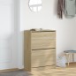 vidaXL Schuhschrank mit 2 Klappen Sonoma-Eiche 80x42x108 cm vidaXL Schuhschrank mit 2 Klappen Sonoma-Eiche 80x42x108 cm