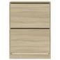 vidaXL Schuhschrank mit 2 Klappen Sonoma-Eiche 80x42x108 cm vidaXL Schuhschrank mit 2 Klappen Sonoma-Eiche 80x42x108 cm