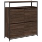 vidaXL Schuhschrank mit 4 Klappen Braun Eiche-Optik 100x34x112 cm vidaXL Schuhschrank mit 4 Klappen Braun Eiche-Optik 100x34x112 cm