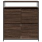 vidaXL Schuhschrank mit 4 Klappen Braun Eiche-Optik 100x34x112 cm vidaXL Schuhschrank mit 4 Klappen Braun Eiche-Optik 100x34x112 cm