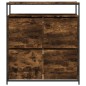 vidaXL Schuhschrank mit 4 Klappen Räuchereiche 100x34x112 cm vidaXL Schuhschrank mit 4 Klappen Räuchereiche 100x34x112 cm