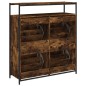 vidaXL Schuhschrank mit 4 Klappen Räuchereiche 100x34x112 cm vidaXL Schuhschrank mit 4 Klappen Räuchereiche 100x34x112 cm