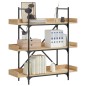 vidaXL Bücherregal 3 Böden Sonoma-Eiche 100x33x108,5 cm Holzwerkstoff vidaXL Bücherregal 3 Böden Sonoma-Eiche 100x33x108,5 cm Holzwerkstoff