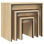 vidaXL Satztische 3 Stk. Sonoma-Eiche Holzwerkstoff vidaXL Satztische 3 Stk. Sonoma-Eiche Holzwerkstoff