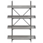vidaXL Bücherregal 4 Böden Grau Sonoma 100x33x145,5 cm Holzwerkstoff vidaXL Bücherregal 4 Böden Grau Sonoma 100x33x145,5 cm Holzwerkstoff