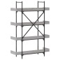 vidaXL Bücherregal 4 Böden Grau Sonoma 100x33x145,5 cm Holzwerkstoff vidaXL Bücherregal 4 Böden Grau Sonoma 100x33x145,5 cm Holzwerkstoff