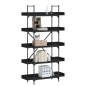 vidaXL Bücherregal 5 Böden Schwarz 100x33x180,5 cm Holzwerkstoff vidaXL Bücherregal 5 Böden Schwarz 100x33x180,5 cm Holzwerkstoff