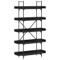 vidaXL Bücherregal 5 Böden Schwarz 100x33x180,5 cm Holzwerkstoff vidaXL Bücherregal 5 Böden Schwarz 100x33x180,5 cm Holzwerkstoff