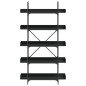 vidaXL Bücherregal 5 Böden Schwarz 100x33x180,5 cm Holzwerkstoff vidaXL Bücherregal 5 Böden Schwarz 100x33x180,5 cm Holzwerkstoff