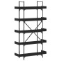 vidaXL Bücherregal 5 Böden Schwarz 100x33x180,5 cm Holzwerkstoff vidaXL Bücherregal 5 Böden Schwarz 100x33x180,5 cm Holzwerkstoff