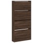 vidaXL Schuhschrank mit 4 Klappen Braun Eiche-Optik 80x21x163,5 cm vidaXL Schuhschrank mit 4 Klappen Braun Eiche-Optik 80x21x163,5 cm
