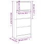 vidaXL Schuhschrank mit 4 Klappen Braun Eiche-Optik 80x21x163,5 cm vidaXL Schuhschrank mit 4 Klappen Braun Eiche-Optik 80x21x163,5 cm