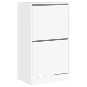vidaXL Schuhschrank mit 2 Klappen Weiß 60x42x108 cm