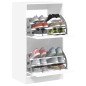 vidaXL Schuhschrank mit 2 Klappen Weiß 60x42x108 cm vidaXL Schuhschrank mit 2 Klappen Weiß 60x42x108 cm