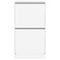 vidaXL Schuhschrank mit 2 Klappen Weiß 60x42x108 cm vidaXL Schuhschrank mit 2 Klappen Weiß 60x42x108 cm