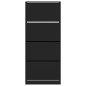 vidaXL Schuhschrank mit 4 Klappen Schwarz 80x34x187,5 cm vidaXL Schuhschrank mit 4 Klappen Schwarz 80x34x187,5 cm
