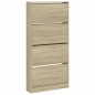 vidaXL Schuhschrank mit 4 Klappen Sonoma-Eiche 80x21x163,5 cm vidaXL Schuhschrank mit 4 Klappen Sonoma-Eiche 80x21x163,5 cm
