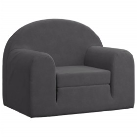 vidaXL Schlafsofa für Kinder Anthrazit Weich Plüsch
