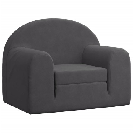 vidaXL Schlafsofa für Kinder Anthrazit Weich Plüsch
