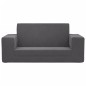 vidaXL Kinder-Schlafsofa 2-Sitzer Anthrazit Weicher Plüsch vidaXL Kinder-Schlafsofa 2-Sitzer Anthrazit Weicher Plüsch