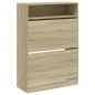 vidaXL Schuhschrank mit 2 Klappen Sonoma-Eiche 80x34x116 cm vidaXL Schuhschrank mit 2 Klappen Sonoma-Eiche 80x34x116 cm