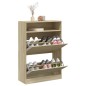 vidaXL Schuhschrank mit 2 Klappen Sonoma-Eiche 80x34x116 cm vidaXL Schuhschrank mit 2 Klappen Sonoma-Eiche 80x34x116 cm