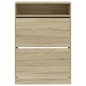 vidaXL Schuhschrank mit 2 Klappen Sonoma-Eiche 80x34x116 cm vidaXL Schuhschrank mit 2 Klappen Sonoma-Eiche 80x34x116 cm