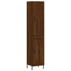 Highboard Braun Eichen-Optik 34,5x34x180 cm Holzwerkstoff