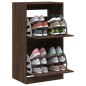 vidaXL Schuhschrank mit 2 Klappen Braun Eiche-Optik 60x42x108 cm vidaXL Schuhschrank mit 2 Klappen Braun Eiche-Optik 60x42x108 cm