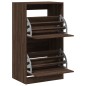 vidaXL Schuhschrank mit 2 Klappen Braun Eiche-Optik 60x42x108 cm vidaXL Schuhschrank mit 2 Klappen Braun Eiche-Optik 60x42x108 cm