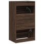 vidaXL Schuhschrank mit 2 Klappen Braun Eiche-Optik 60x42x108 cm vidaXL Schuhschrank mit 2 Klappen Braun Eiche-Optik 60x42x108 cm